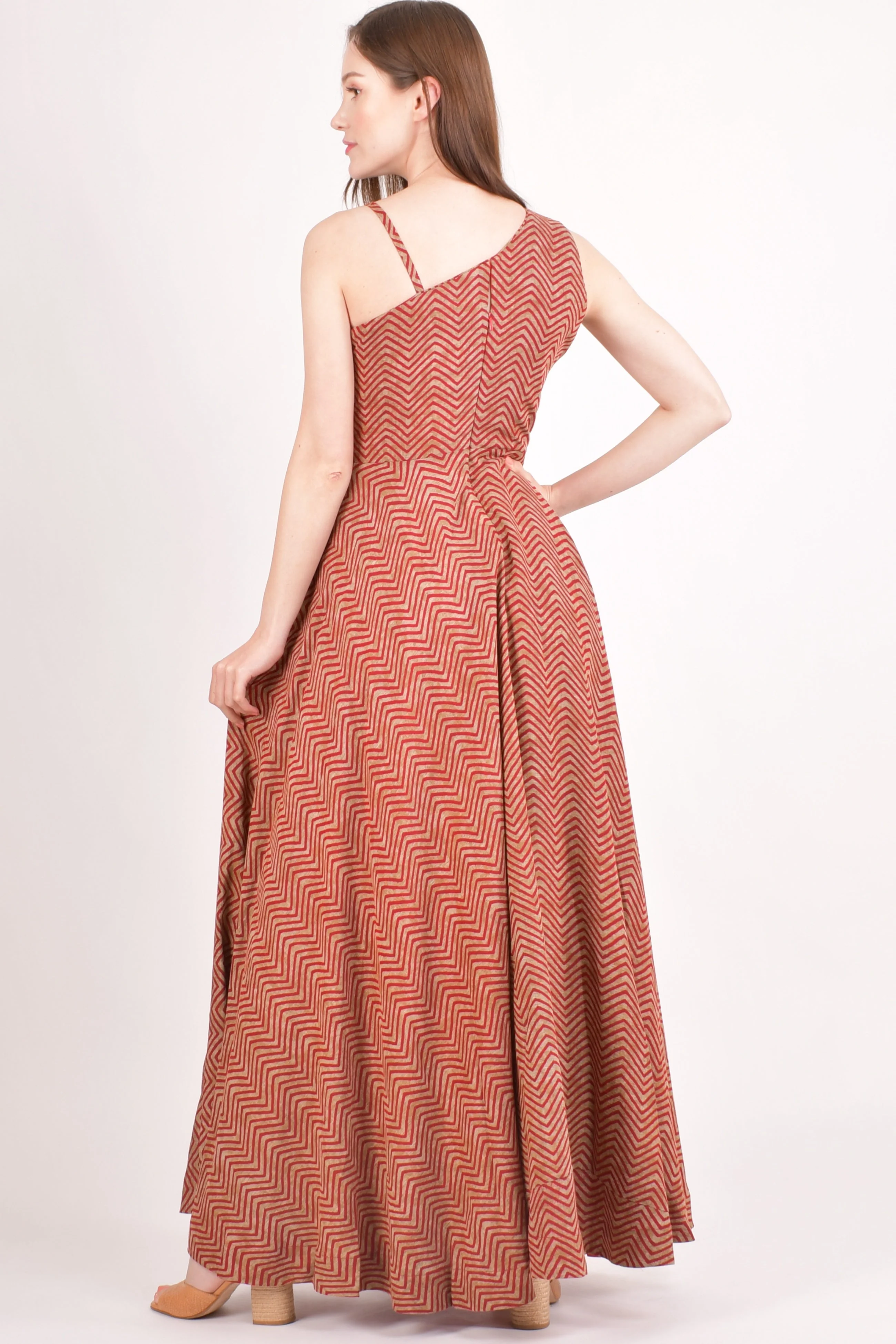 Orange Cotton Maxi Dress - Image 2