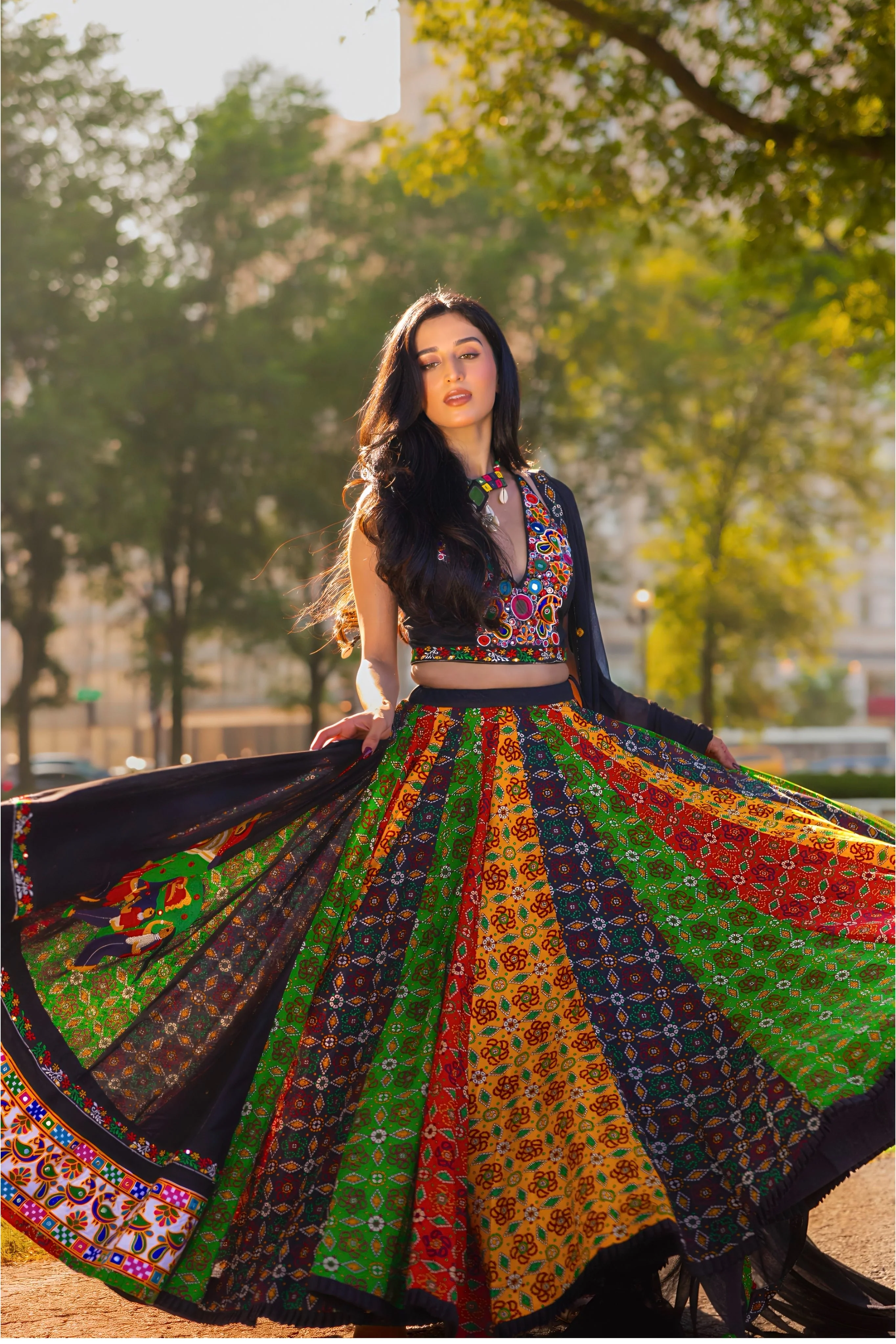 Vibrant Multi-Color Full Flare Chaniya Choli