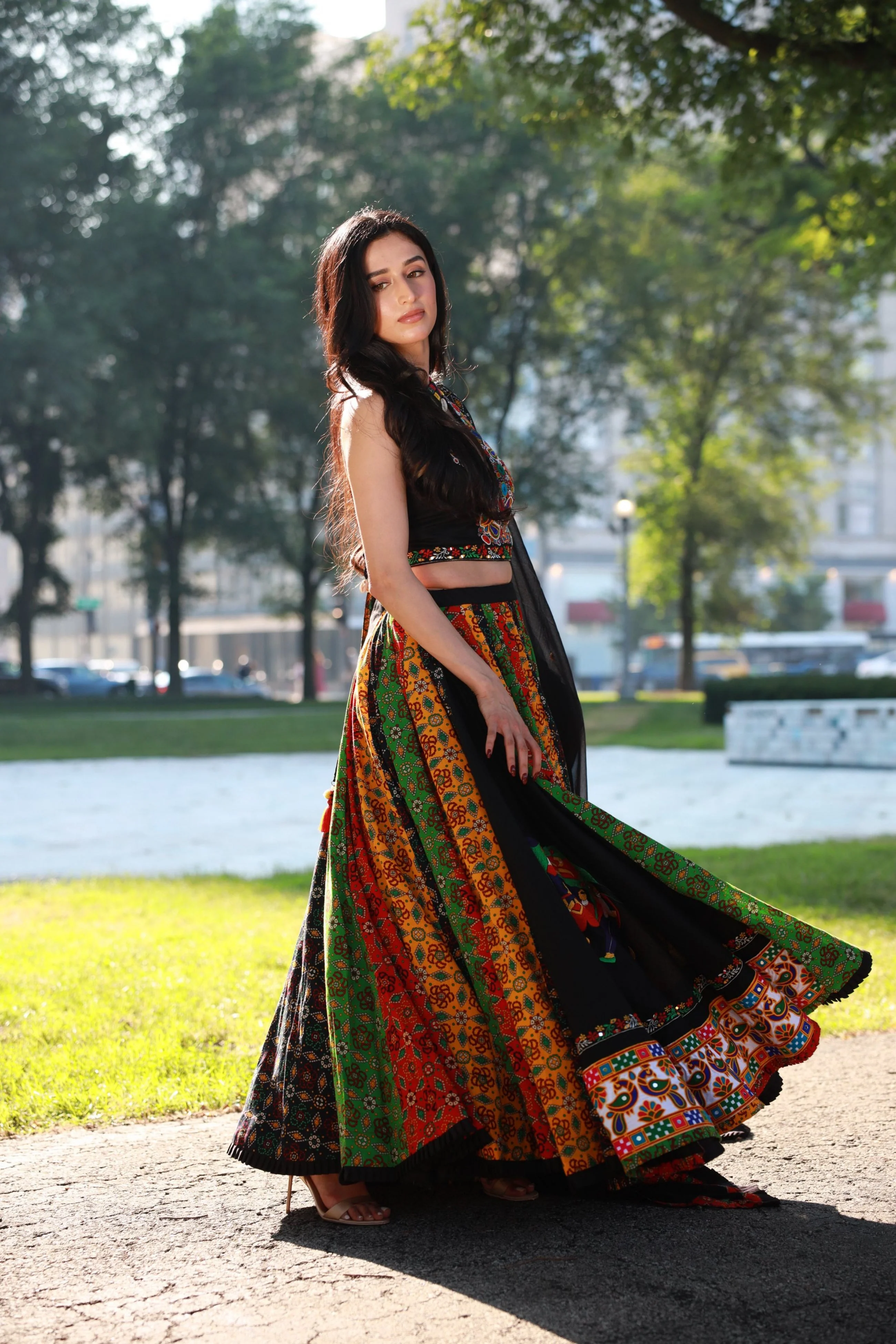 Vibrant Multi-Color Full Flare Chaniya Choli - Image 3