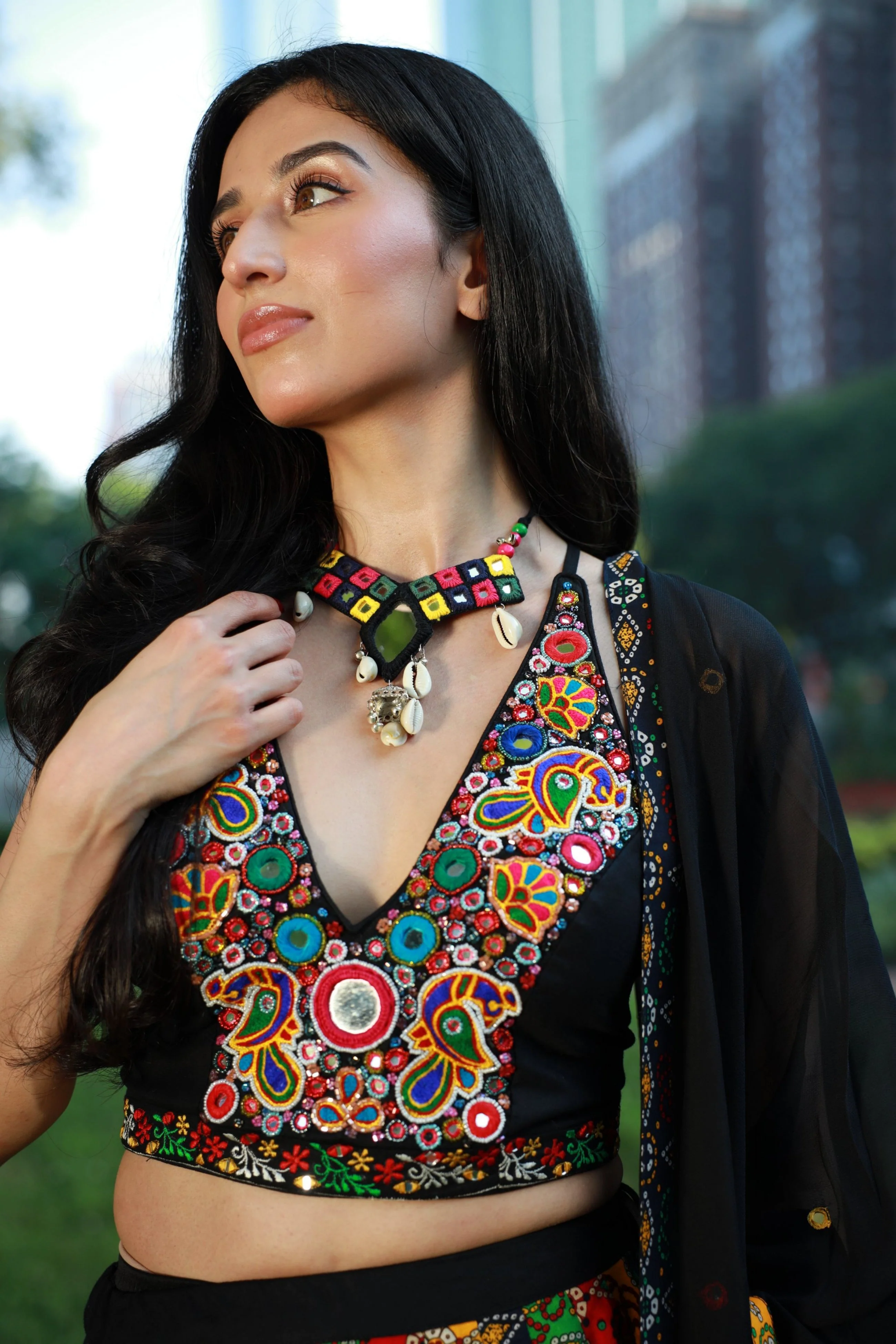 Vibrant Multi-Color Full Flare Chaniya Choli - Image 4