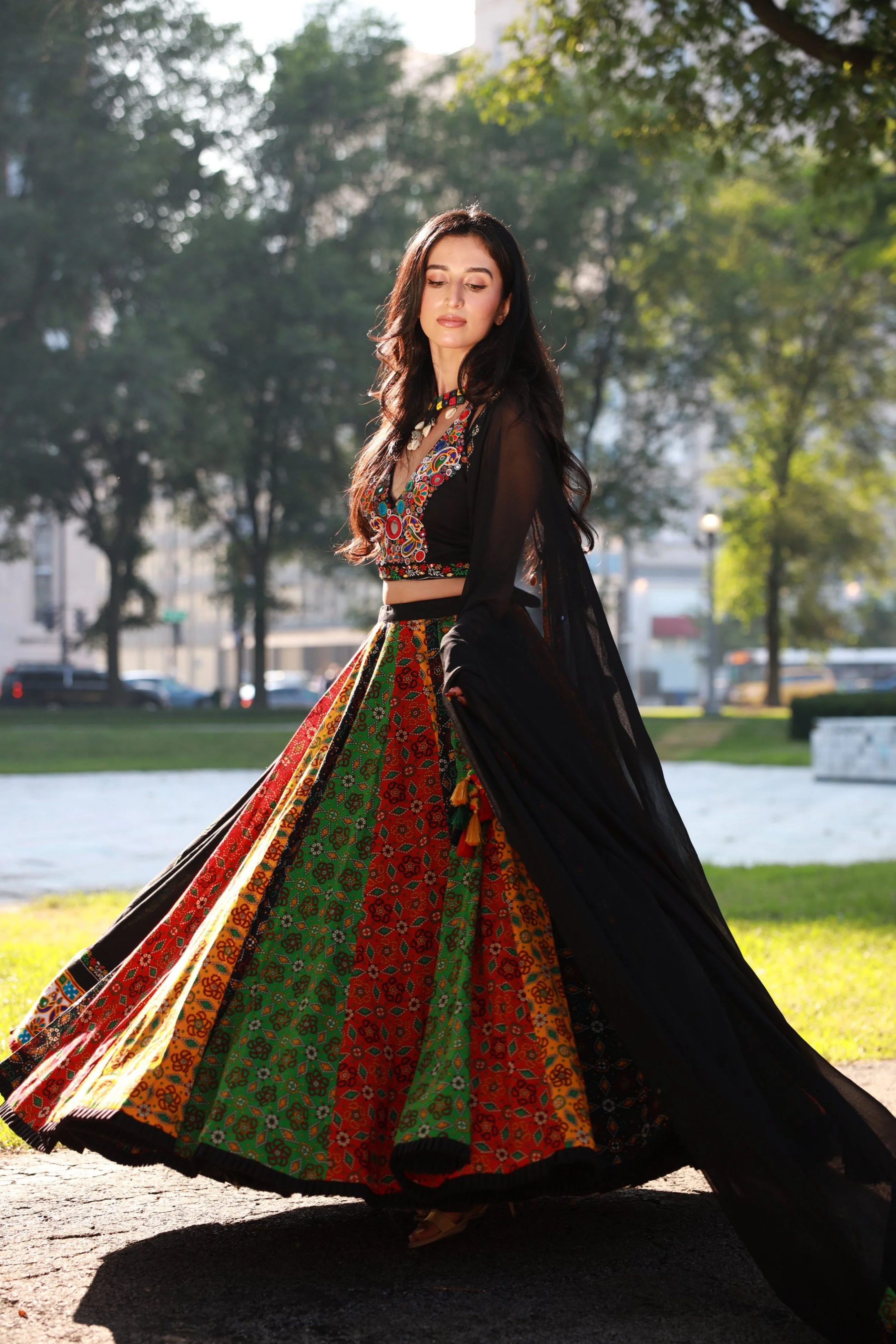 Vibrant Multi-Color Full Flare Chaniya Choli - Image 5