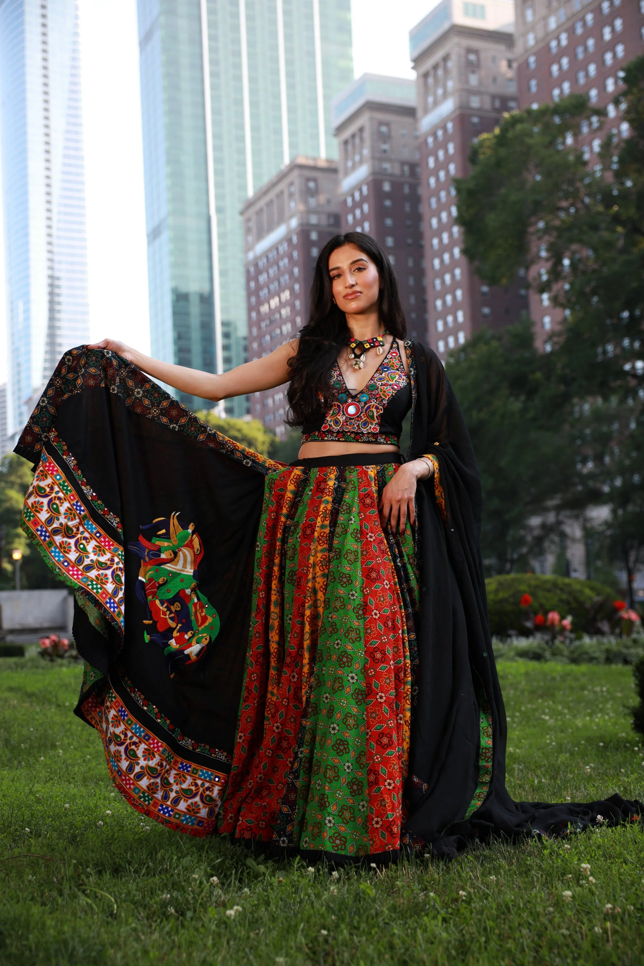 Vibrant Multi-Color Full Flare Chaniya Choli - Image 6