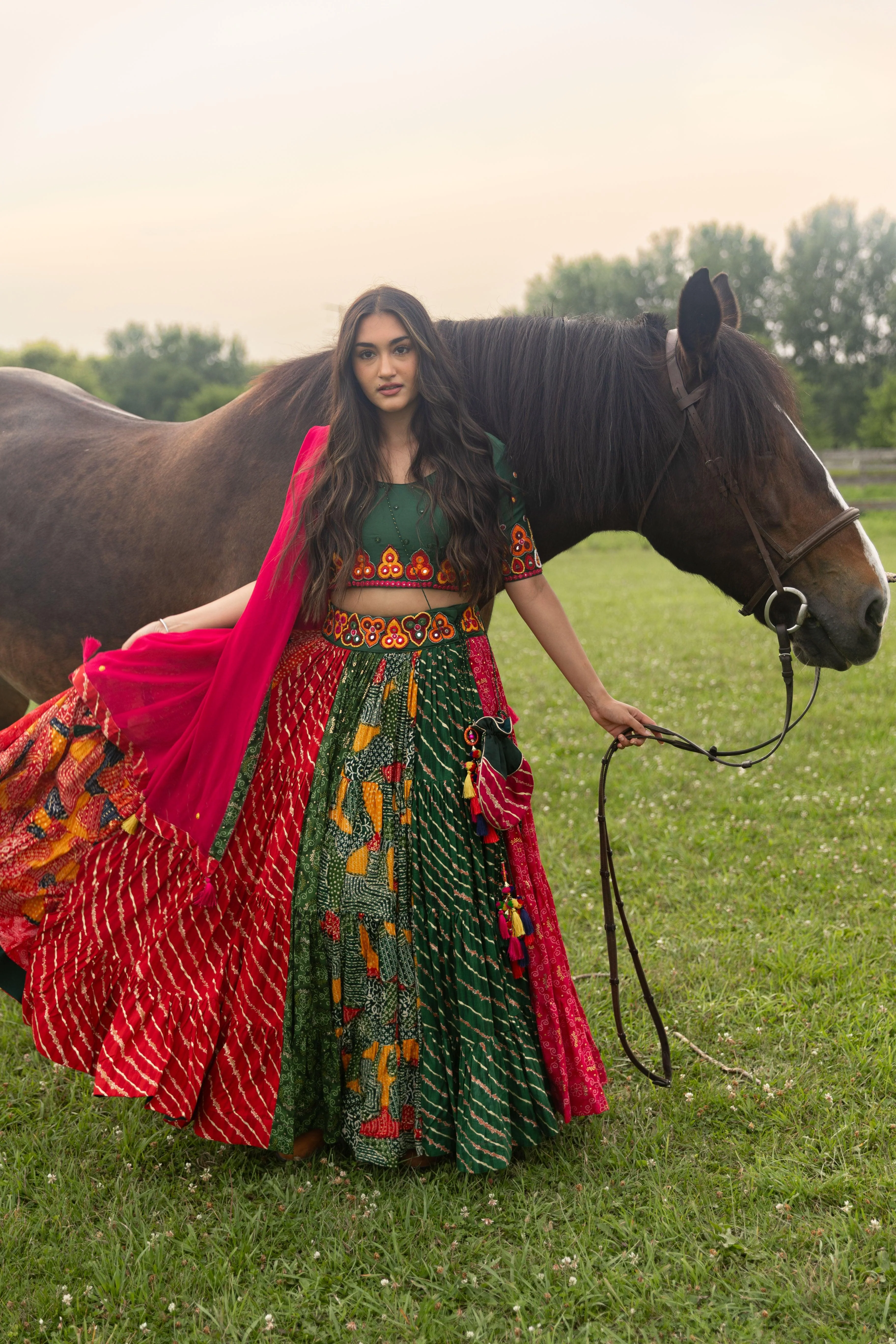 Multicolor Full Flare Chaniya Choli Set - Image 4