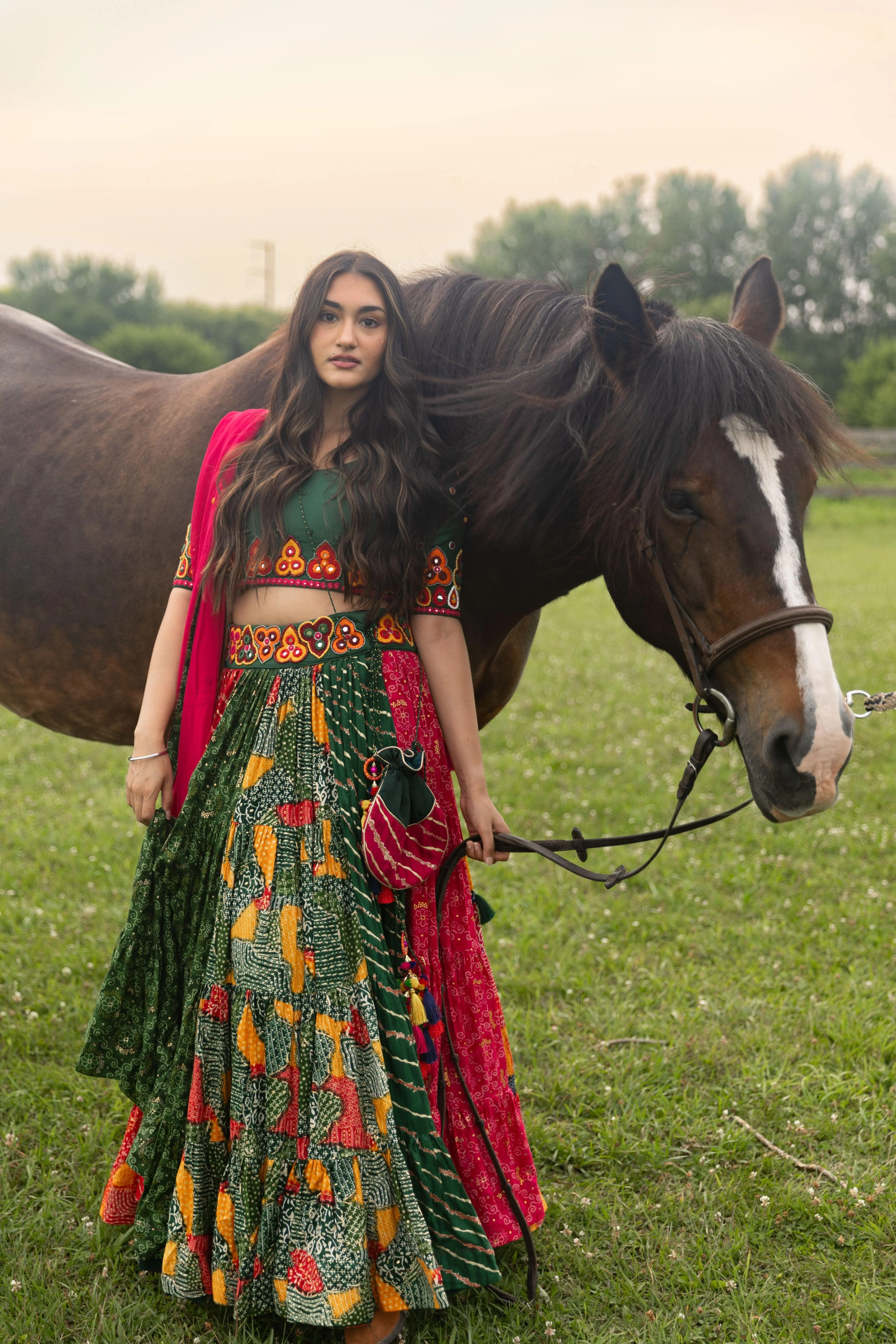 Multicolor Full Flare Chaniya Choli Set - Image 7