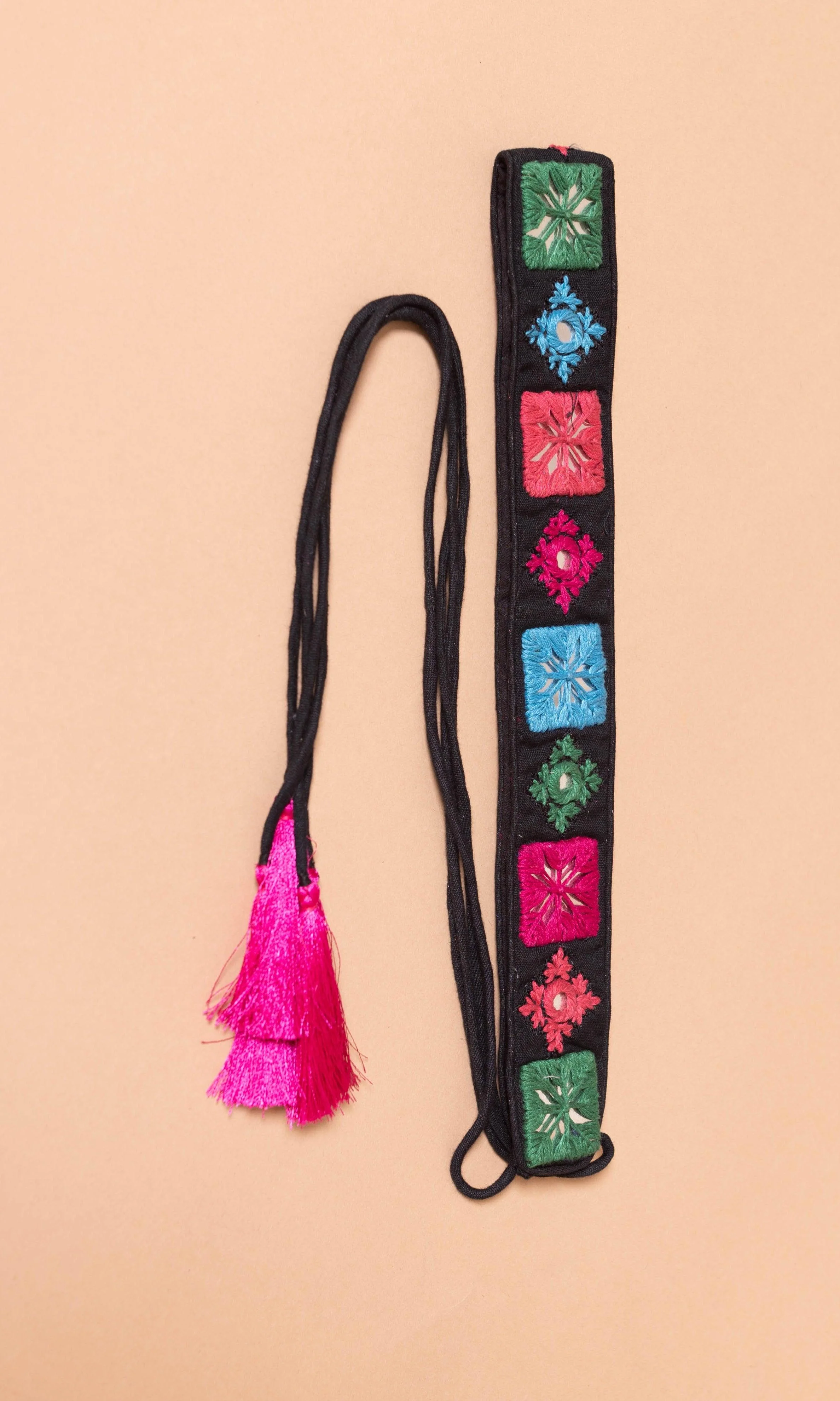 Multicolor Mirror Work Embroidered Kamarband | Indian Waist Belt