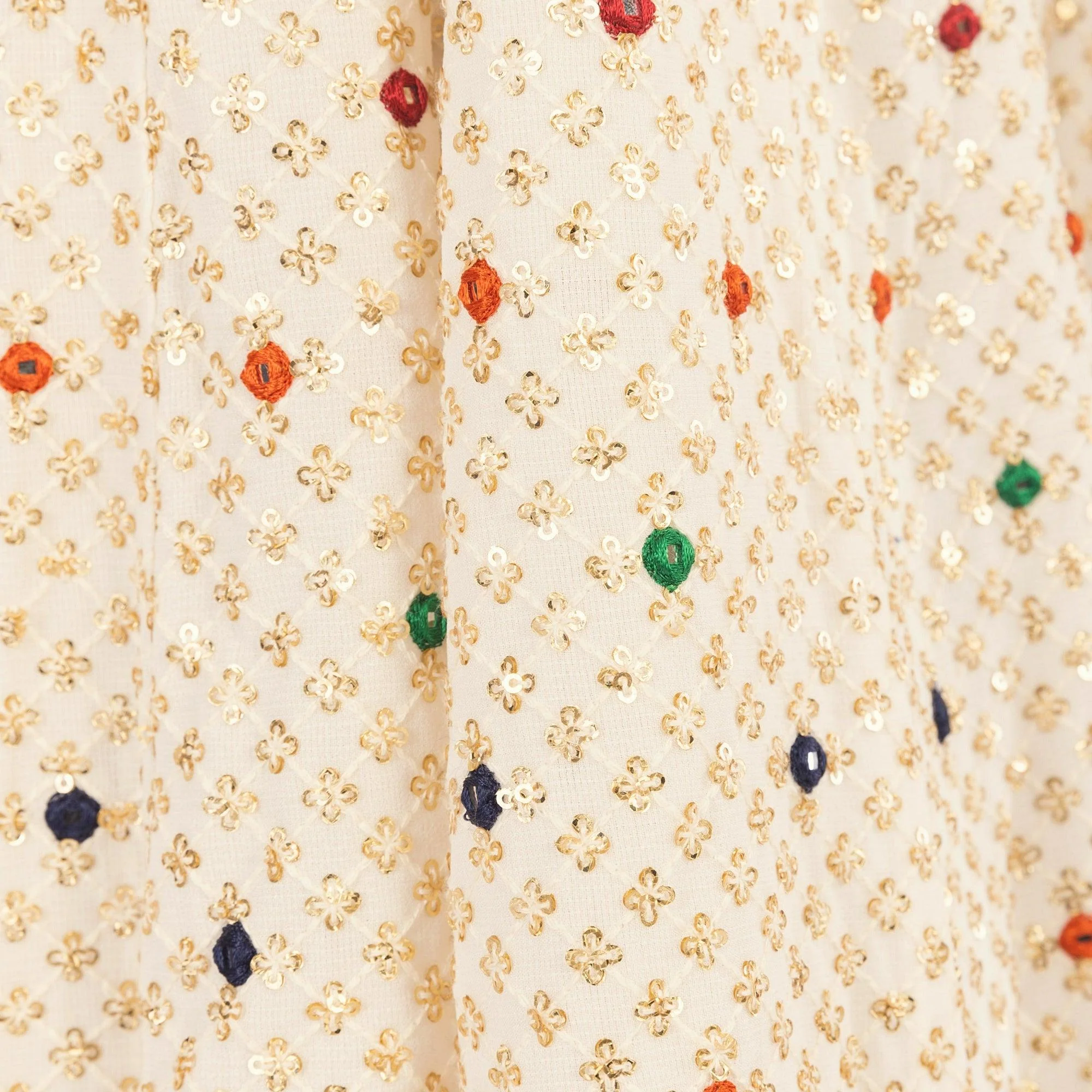 White Lehenga Choli Set with Heavy Embroidery - Image 8