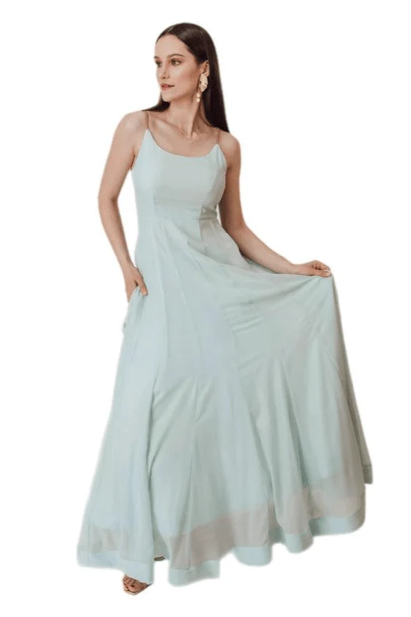 Sky Blue Shimmer Gown