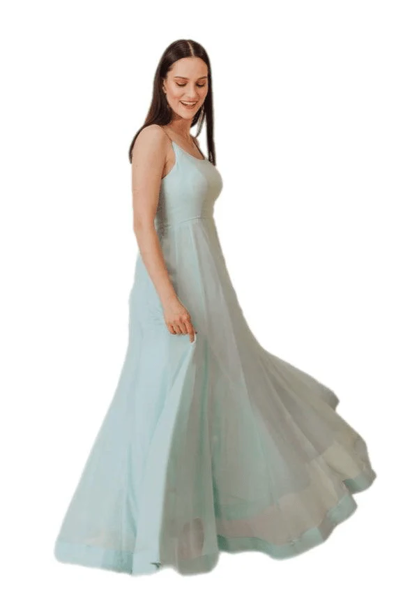 Sky Blue Shimmer Gown - Image 3