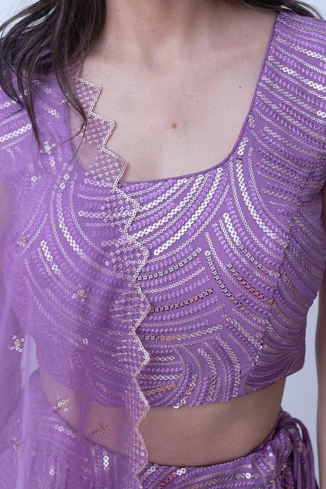 Dianthe Sequins Lehenga Choli Set - Image 4