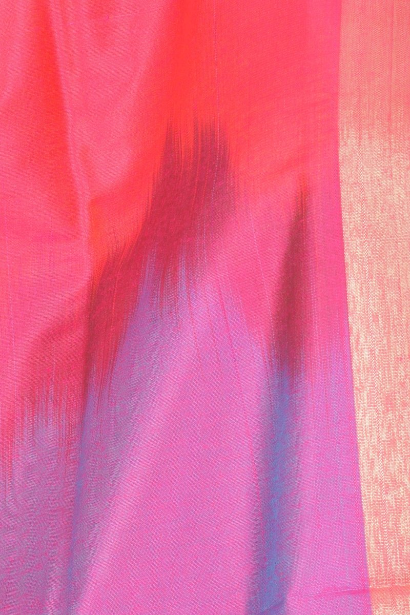 Pink Ikkat Wave Silk Dupatta - Image 2