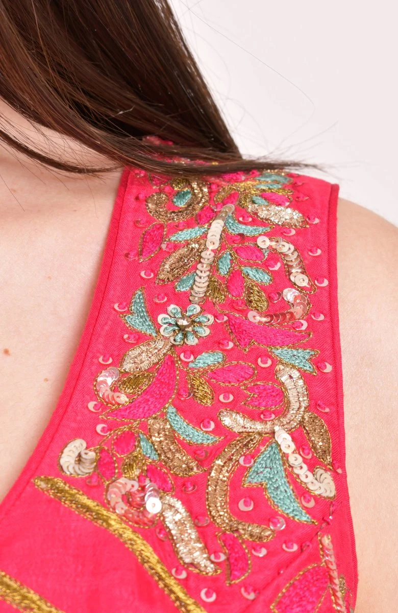 Pista Banarasi Lehenga Set - Image 3
