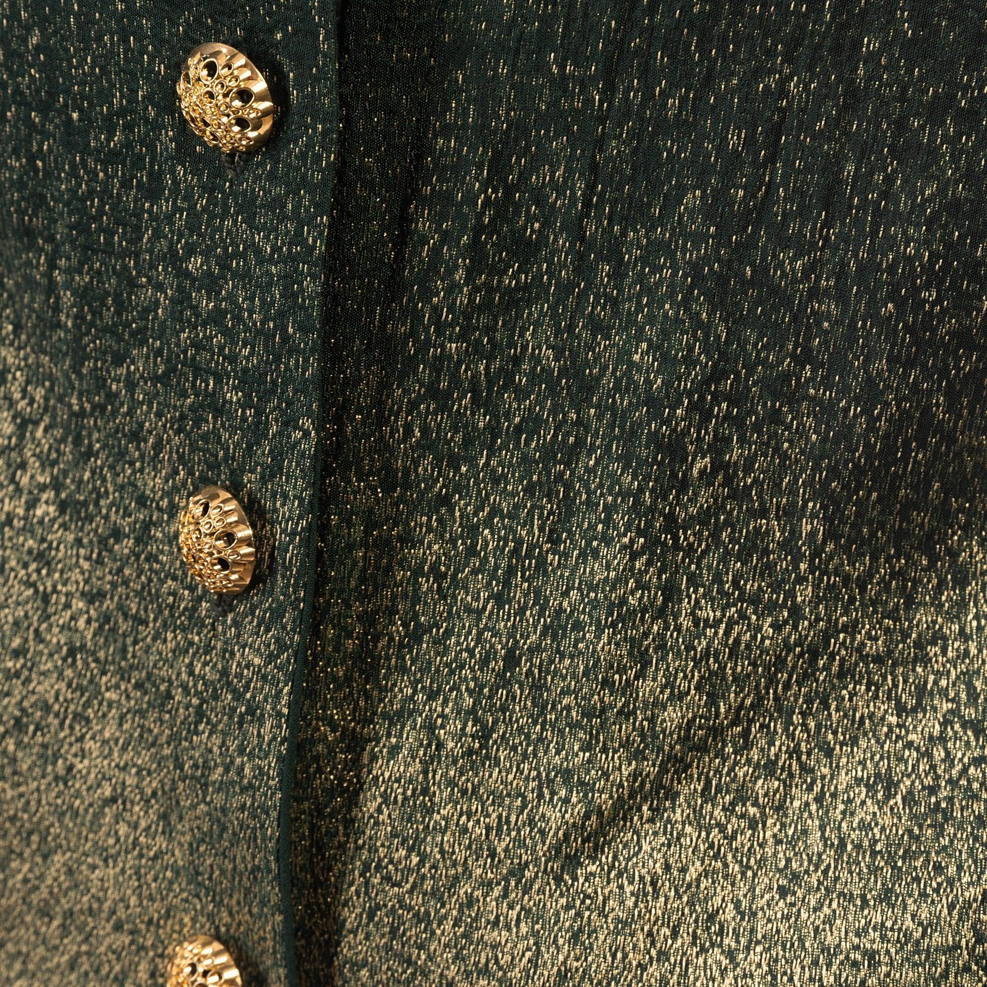 Green Jacquard Blazer Dress - Image 3