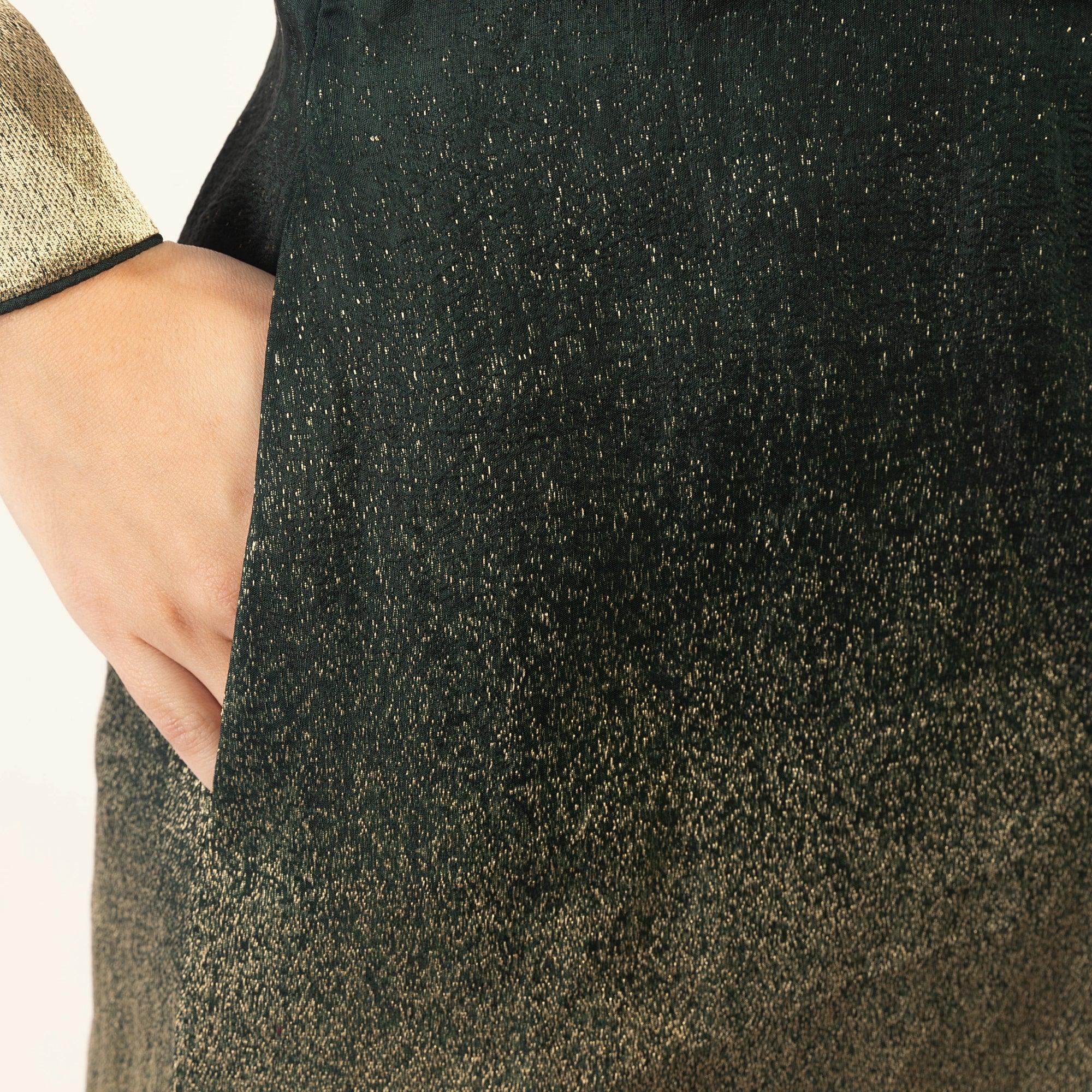 Green Jacquard Blazer Dress - Image 4