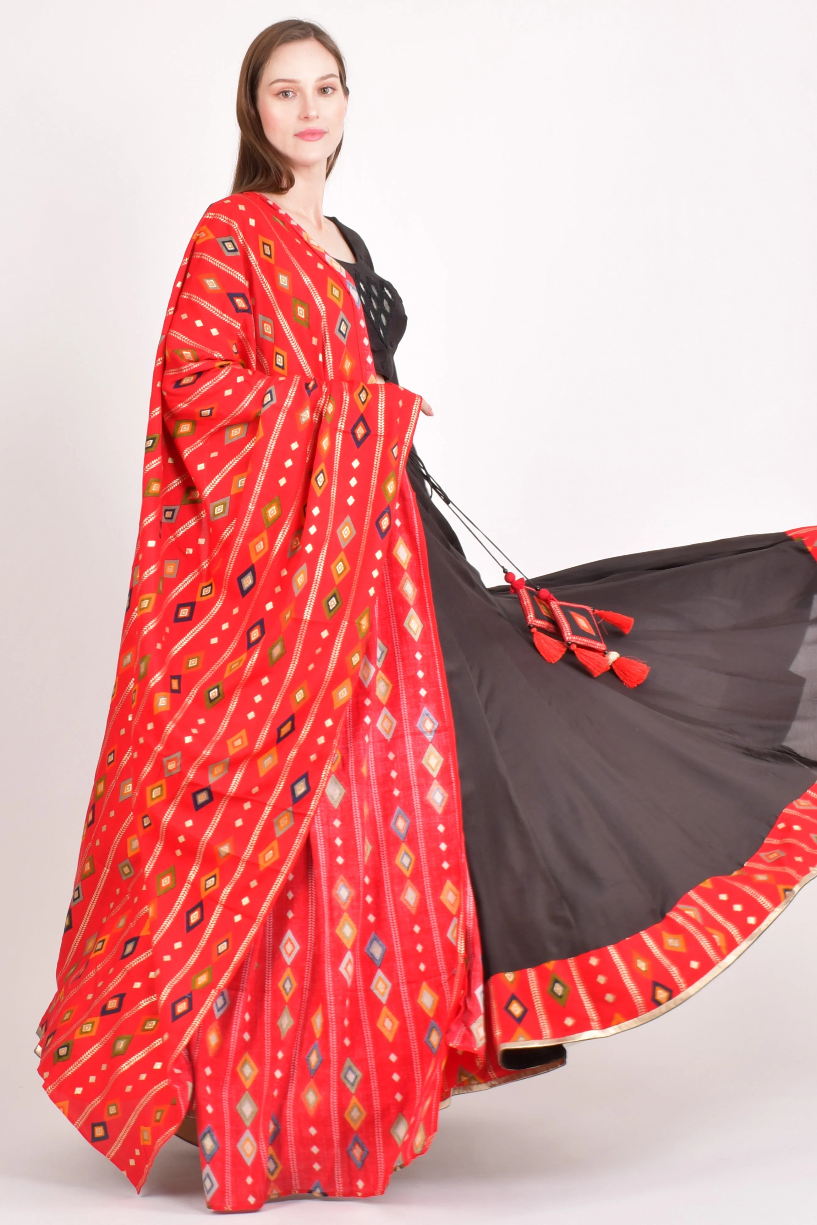 Red and Black Chaniya choli - Image 3