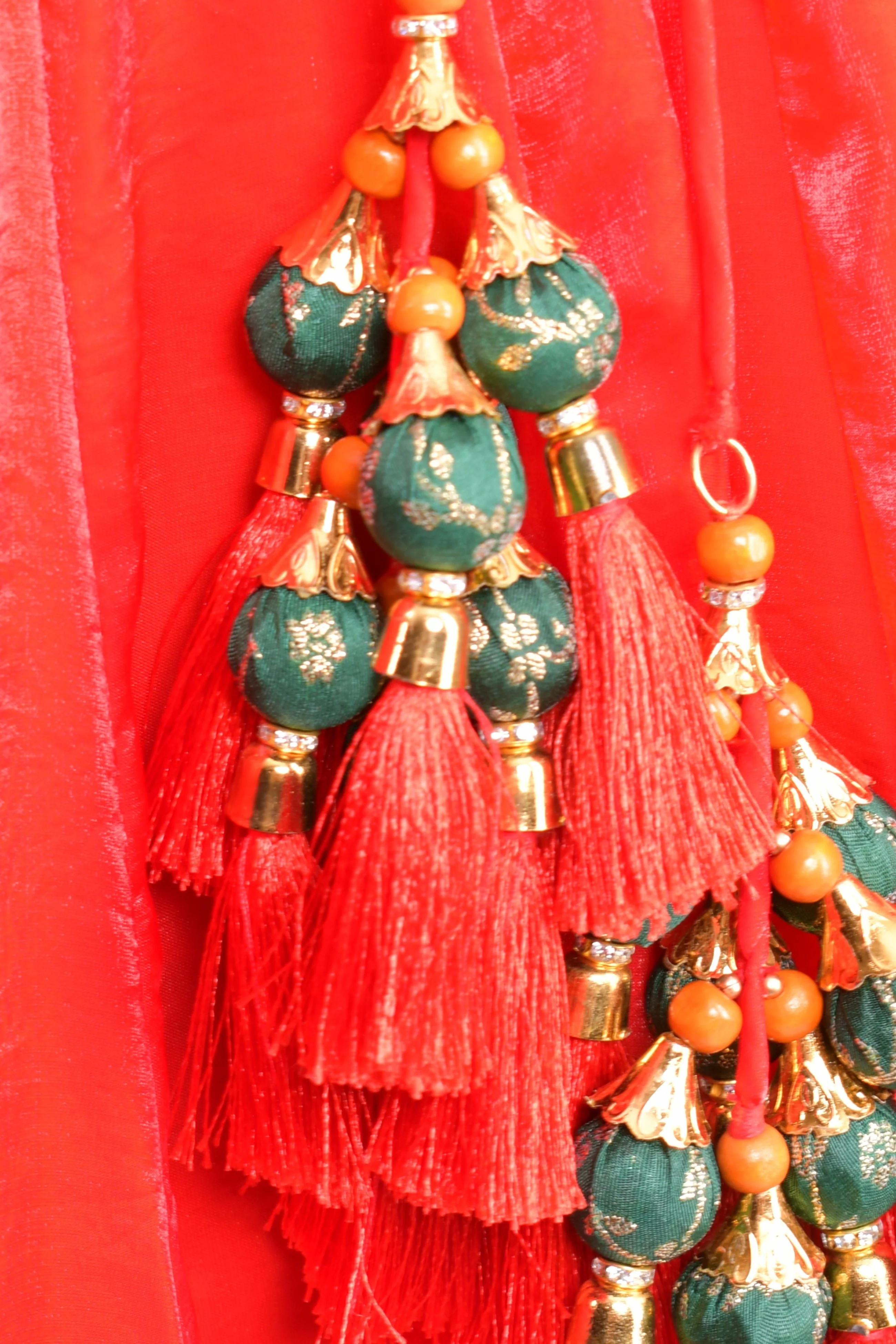 Red and Yellow Full Flare Chaniya Choli Set - Image 6