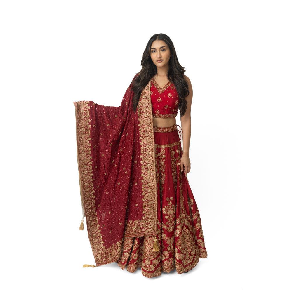 Red Lehenga Choli - Image 3