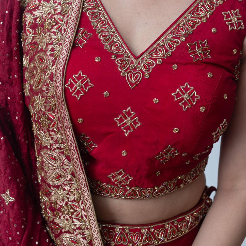 Red Lehenga Choli - Image 4