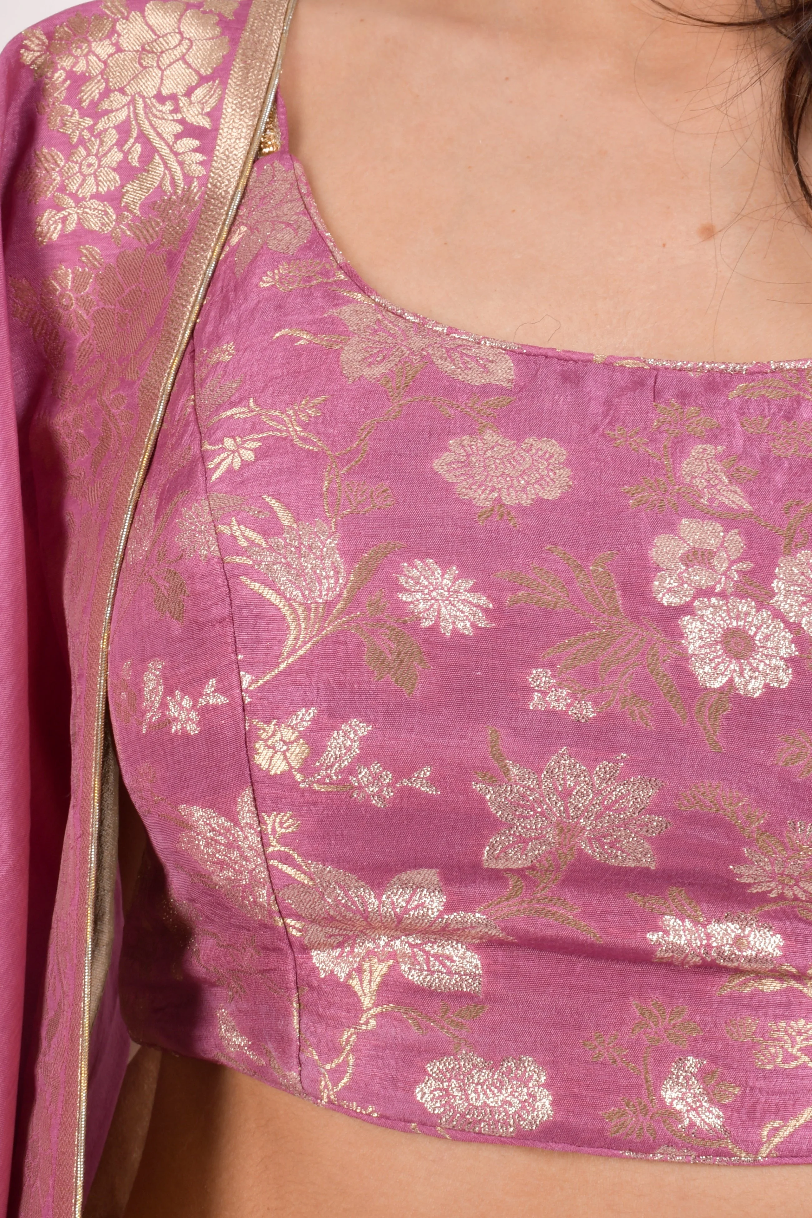 Blush Pink Shimmer Lehenga Choli - Image 6