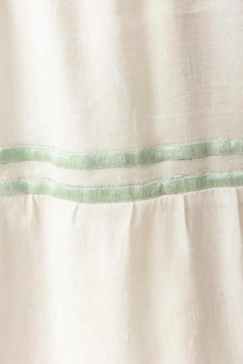 White Midi Dress with Embroidery - Image 7