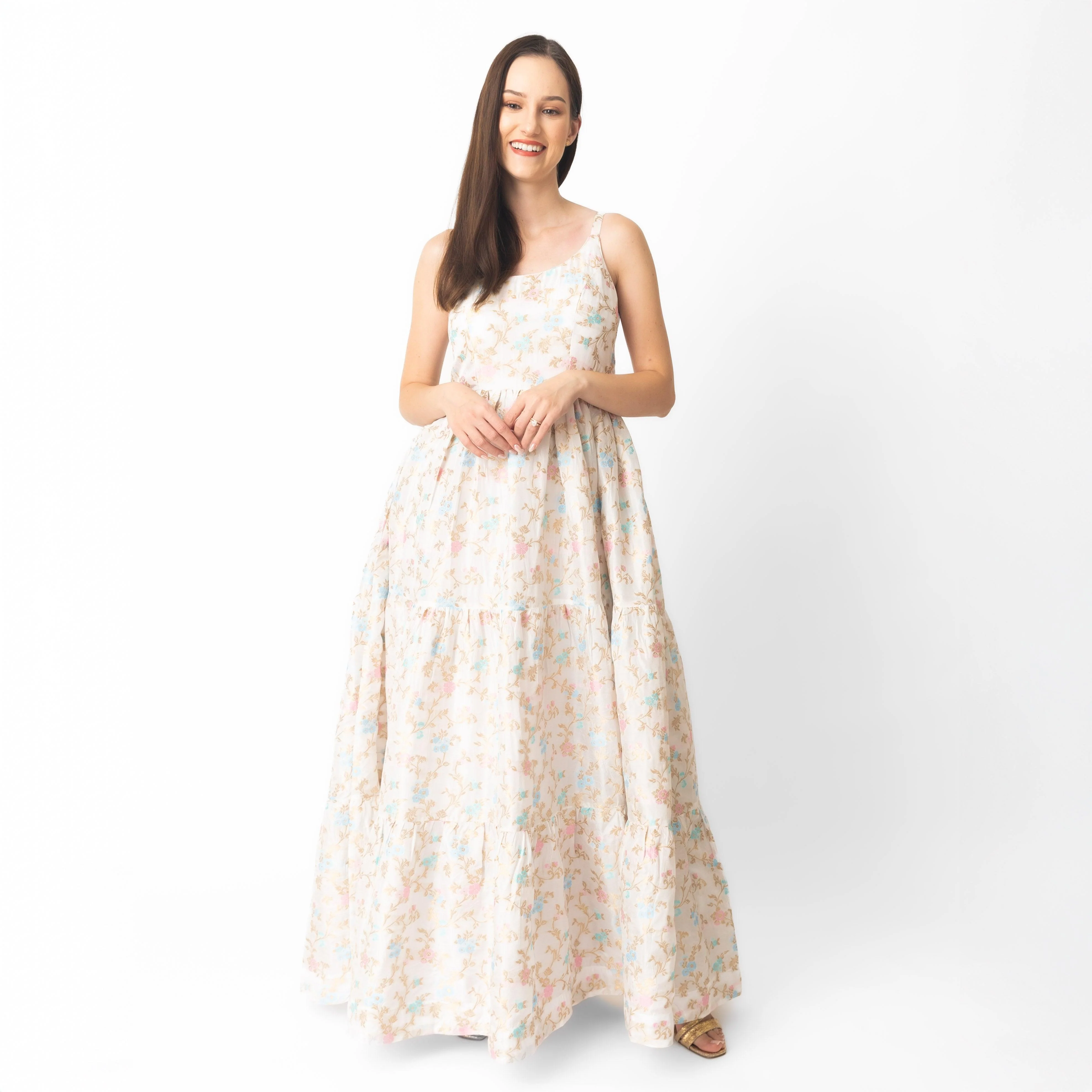 Tiered Floral Dress - Image 4
