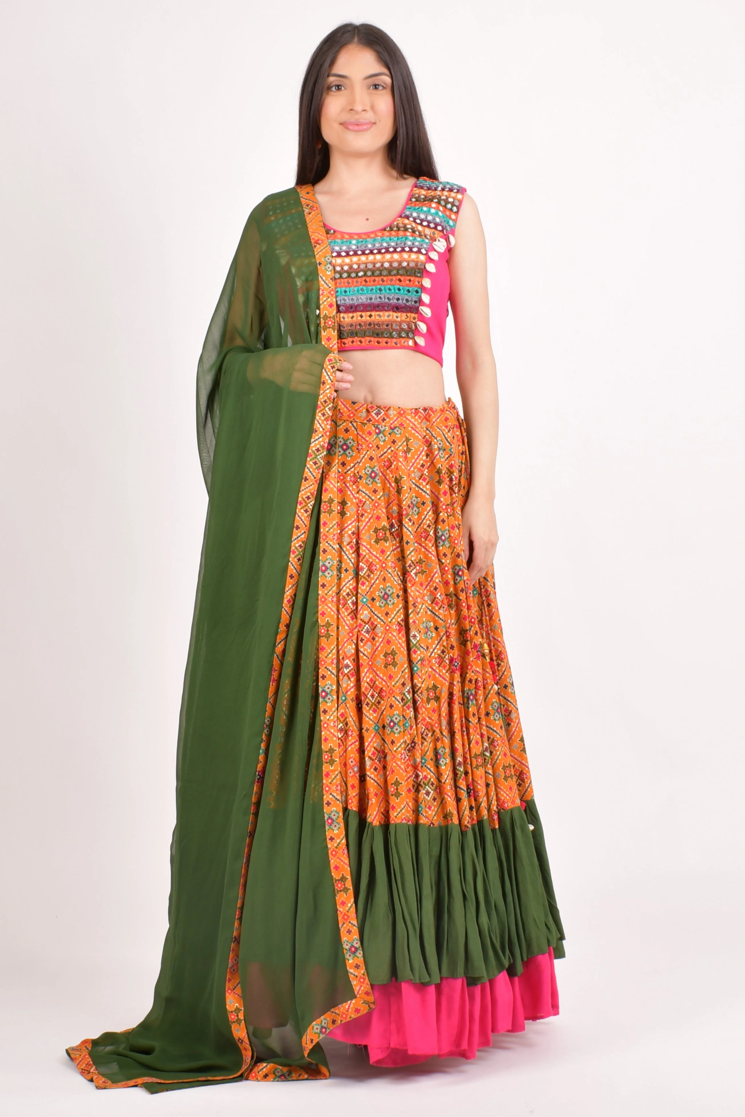 Yellow Full Flare Chaniya Choli - Image 4