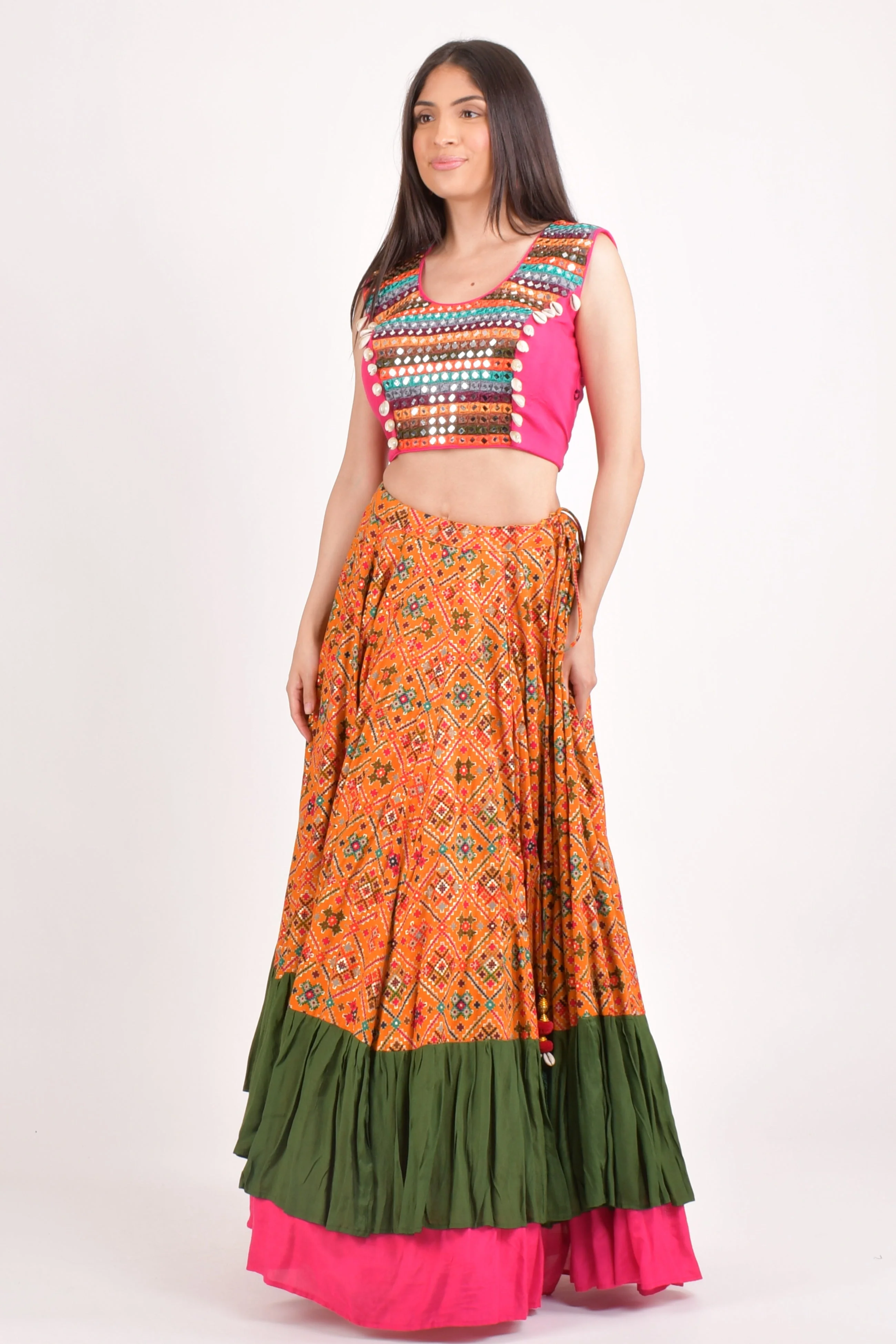 Yellow Full Flare Chaniya Choli - Image 9