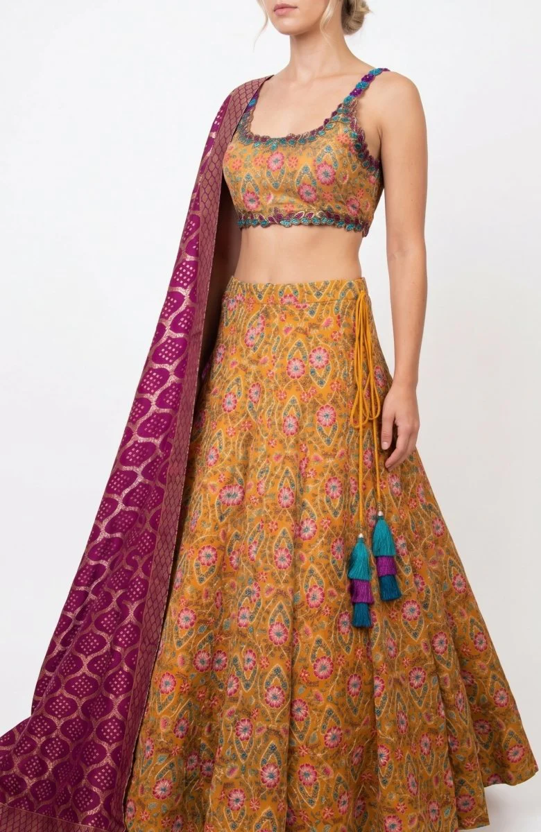 Yellow Lehenga Choli Set - Image 5
