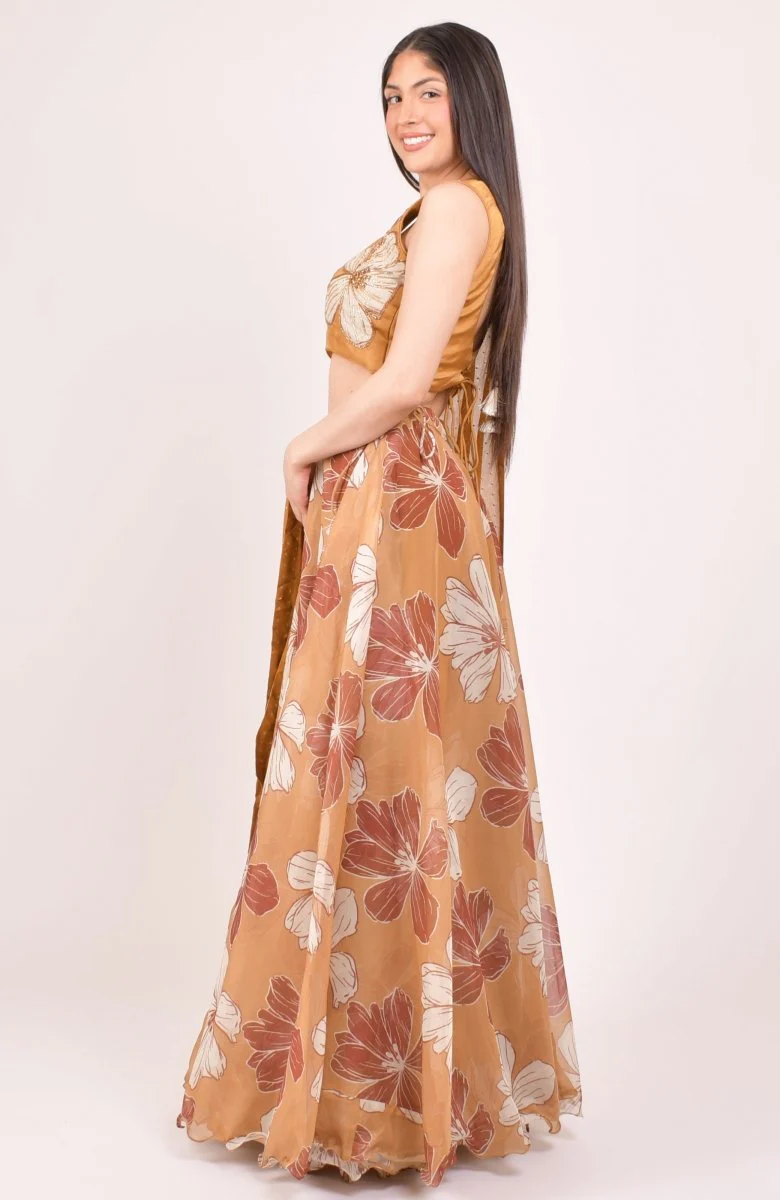Yellow Zardoshi & Stone Embroidered Lehenga Choli - Image 4